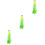 3Pièces Perruques Enfants Braids Vertes Accessoires Animations 5