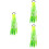 3Pièces Perruques Enfants Braids Vertes Accessoires Animations 6