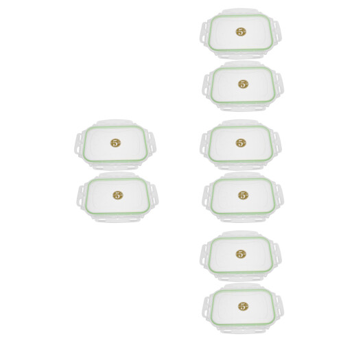 8Pièces Couvercles Bento Argenté Réutilisable Cuisine 1