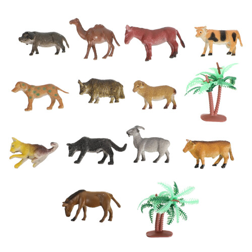 36Pièces Modèles Animaux De Ferme Multicolores Jeu Éducatif 1