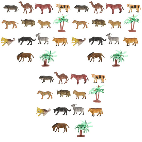 36Pièces Modèles Animaux De Ferme Multicolores Jeu Éducatif 2