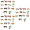 36Pièces Modèles Animaux De Ferme Multicolores Jeu Éducatif 7