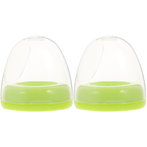 2Pièces Bouchons Dôme Anneaux Vert PP Durable 1