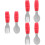 3Ensembles Couverts Entraînement Bébé Silicone Rouge Acier 6