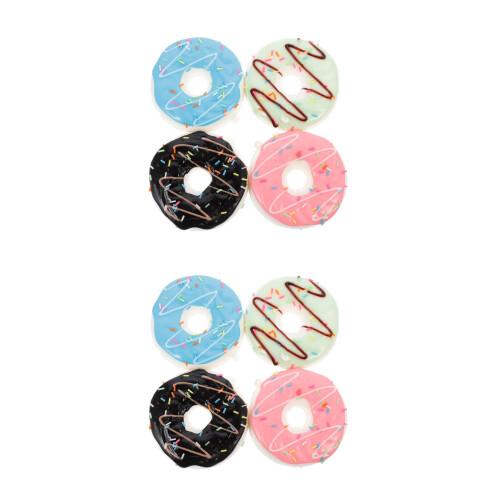 8St Kunstmatige Donuts PU Elastisch Speelgoed Realistisch Feestdecor 1