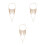 3Pièces Chaînes Corporelles Dorées Design Élégant Accessoires 3