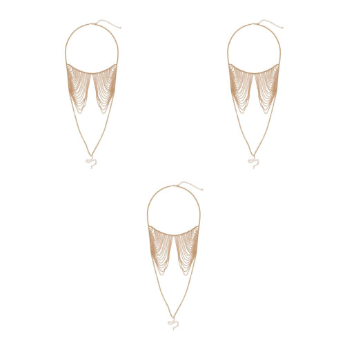 3Pièces Chaînes Corporelles Dorées Design Élégant Accessoires 2