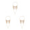 3Pièces Chaînes Corporelles Dorées Design Élégant Accessoires 5