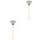 2Pièces Râteau Multifonction Acier Inoxydable Manche 5