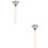 2Pièces Râteau Multifonction Acier Inoxydable Manche 8