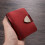 Rood Credit Case Pouch Kaarthouder Lichtgewicht En Compact 3