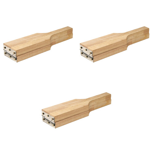3Pièces Pince À Fruits Multifonction Bois Beige Usage 2