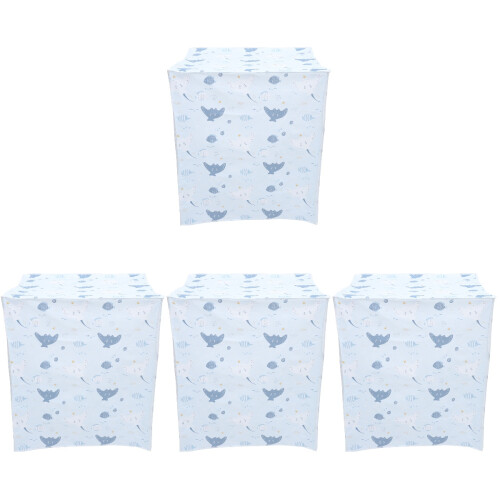4Pièces Laveuse Sécheuse Décorative Bleu Résistante 1