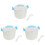 3Pièces Lunch Box Bleu Cuiseur Micro-Ondes Usage Maison 4