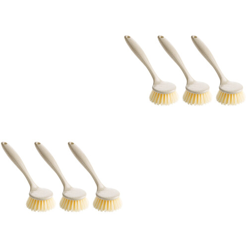 6Pièces Beige Confortable Nettoyage Pots Pans 1