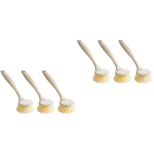 6Pièces Beige Confortable Nettoyage Pots Pans 2