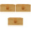 3Pièces Porte-Serviettes En Bois Khaki Résistant Élégant 2