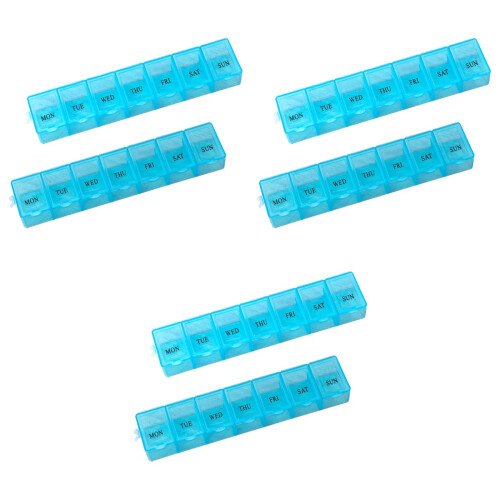 6Pièces Range Pilules 7 Portable Avec Crochet 2