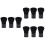 9Pièces Brosse Make-Up Noir Poils Doux Pour Délicate 5