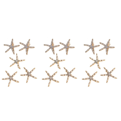 15Pièces Barrettes Dorées Perles Style Canard Pour Mariage 2