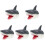 5Pièces Marionnettes Requins Noires Jouet Éducatif Interaction 2