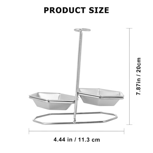 2Pièces Porte Acier Inoxydable Argenté Usage Rangement 1