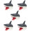 5Pièces Marionnettes Requins Noires Jouet Éducatif Interaction 7