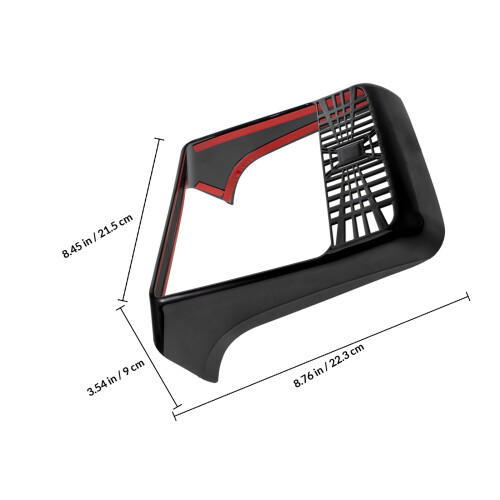Cache Aération Arrière ABS Noir Compatible 1