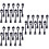 30Pièces Mini Lampadaires Simples Pour Décor Maison Mini Noir Chic 6