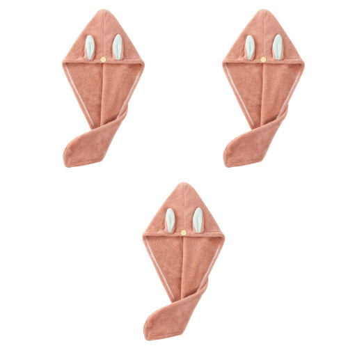 3Pièces Bonnet Rapide Séchage Doux Rouge Pastèque Unisexe 2