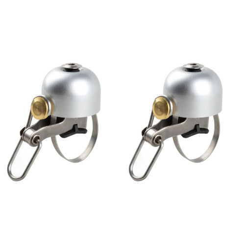 2Pièces Guidon Argent Métal Brrring Son 1