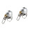 2Pièces Guidon Argent Métal Brrring Son 3