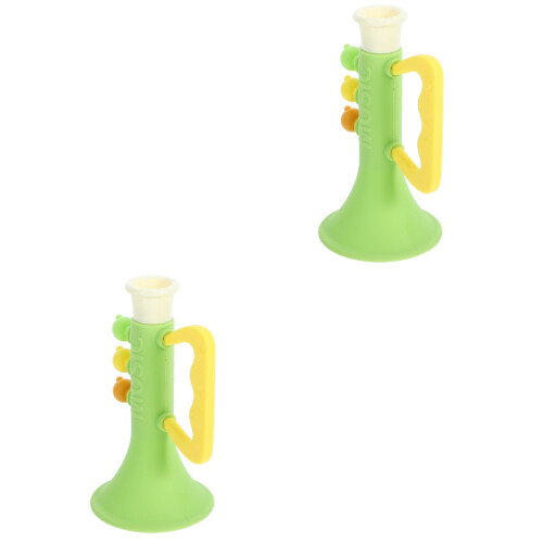 2Pièces Jouets Trompette Plastique Vert Pour Animations Et Fêtes 1