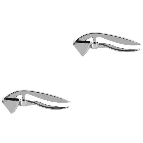 2Pièces -Ail En Acier Inoxydable Argenté À Usage Maison 2