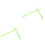 2Paires Baguettes Nylon Vert Clair Simples Pour Percussion Durable 2
