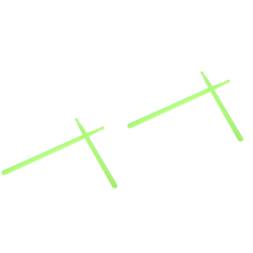 2Paires Baguettes Nylon Vert Clair Simples Pour Percussion Durable 2