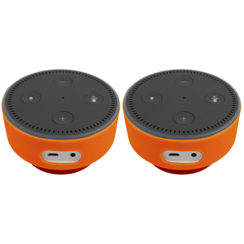 2Pièces Étui Silicone Orange Protecteur Pour Avec Base Adhésive 1