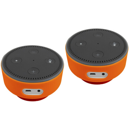 2Pièces Étui Silicone Orange Protecteur Pour Avec Base Adhésive 2