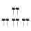 8Pièces Marteau Gonflable Enfants Confort PVC Noir 3