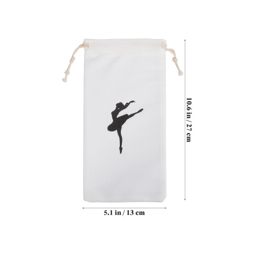 6Pièces Sacs Portables Blancs À Pour Chaussures De Danse 1
