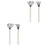 4Pièces Râteau 5 Dents Outils Pour Jardinage 3