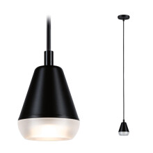 Paulmann 76990 LED pendant luminaire Luia IP44 GU10 max. 10W satin, black bathroom lighting luminaire lamp not included