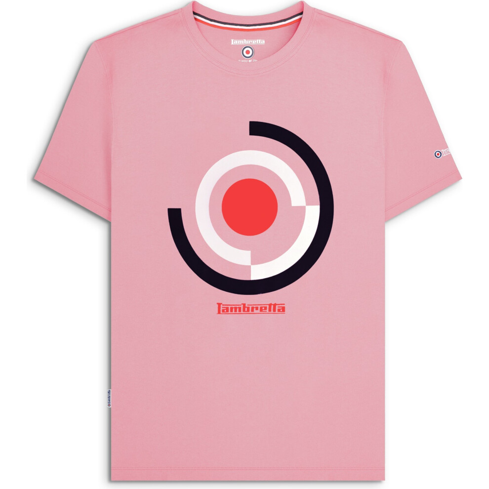 Lambretta (4Xl, Dawn Pink) Mens Target Render Short Sleeve T-Shirt