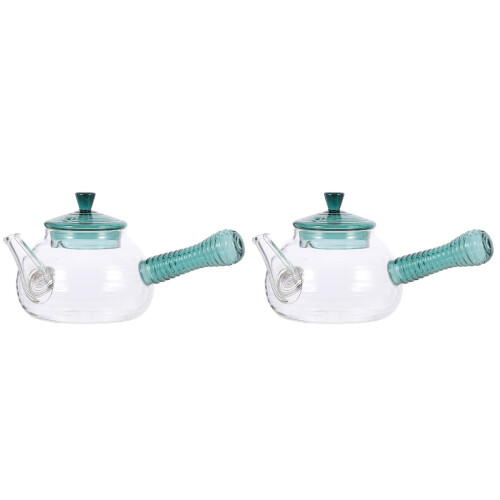 2Pièces Théière En Verre Infuseur, Accessoire Transparent 1