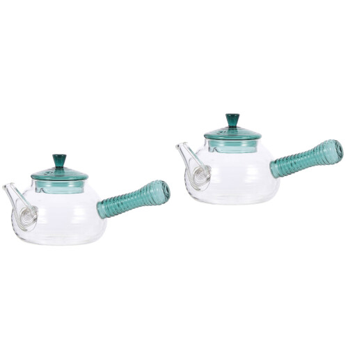 2Pièces Théière En Verre Infuseur, Accessoire Transparent 2