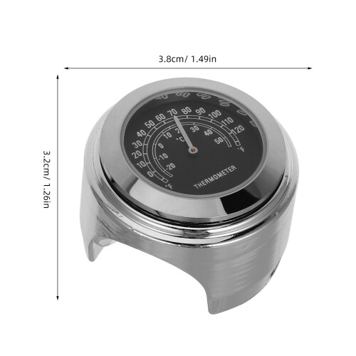 4Pièces Horloges Aluminium Noires Avec Thermomètres Étanches 1