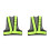 2Pièces Gilet Haute Visibilité Noir Réfléchissant Polyvalent 9