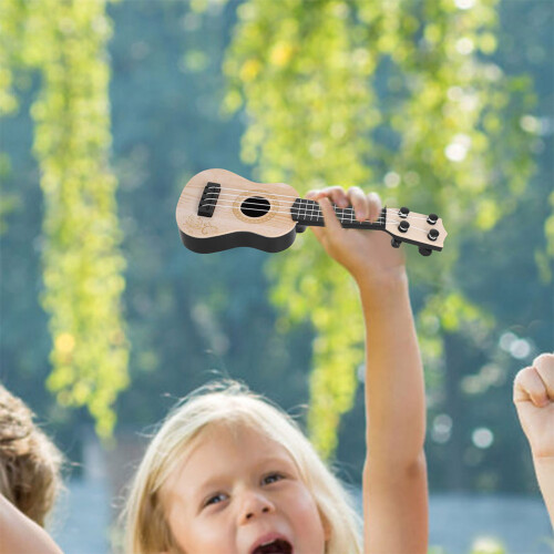 2St Compacte Beige Plastic Ukulele Voor Kinderen En Beginners 2