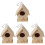 4Pièces Assemblage Bois DIY Maison Miniature Khaki Enfants 8