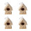 4Pièces Assemblage Bois DIY Maison Miniature Khaki Enfants 7